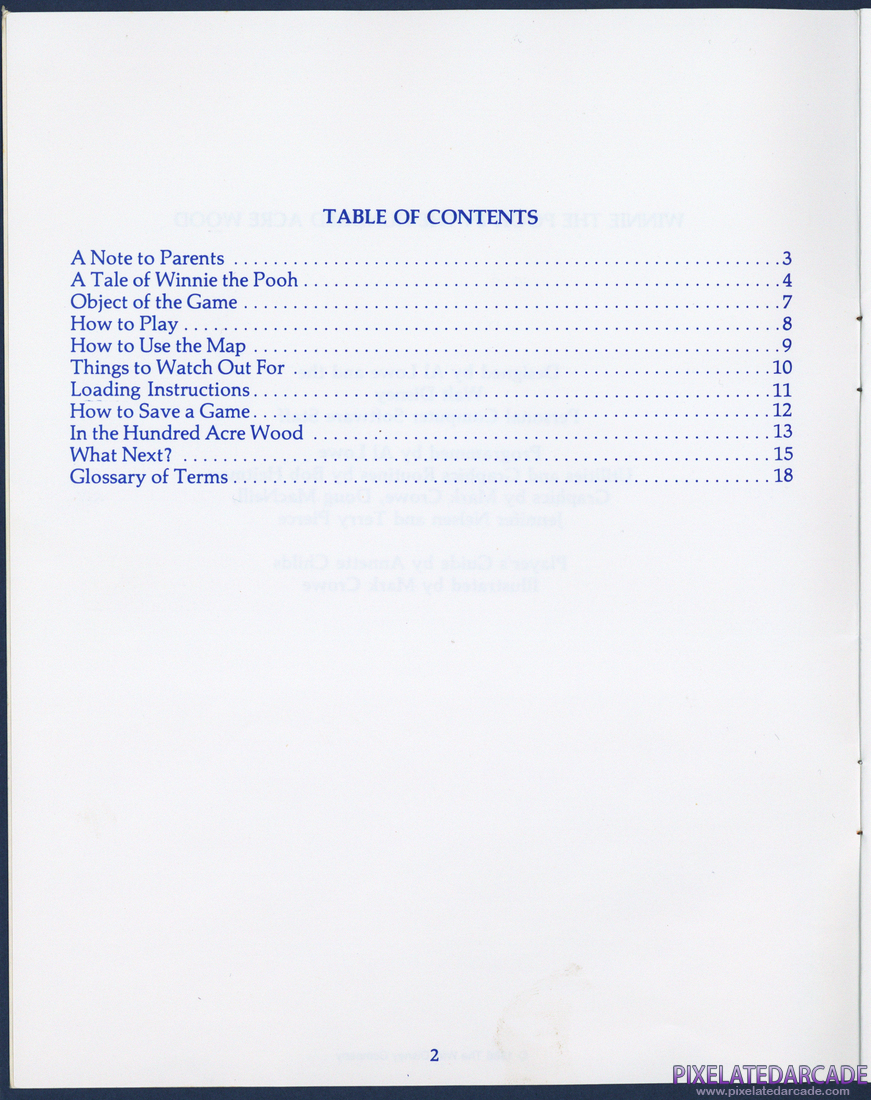 Winnie the Pooh in the Hundred Acre Wood: Instruction Manual - Page 2