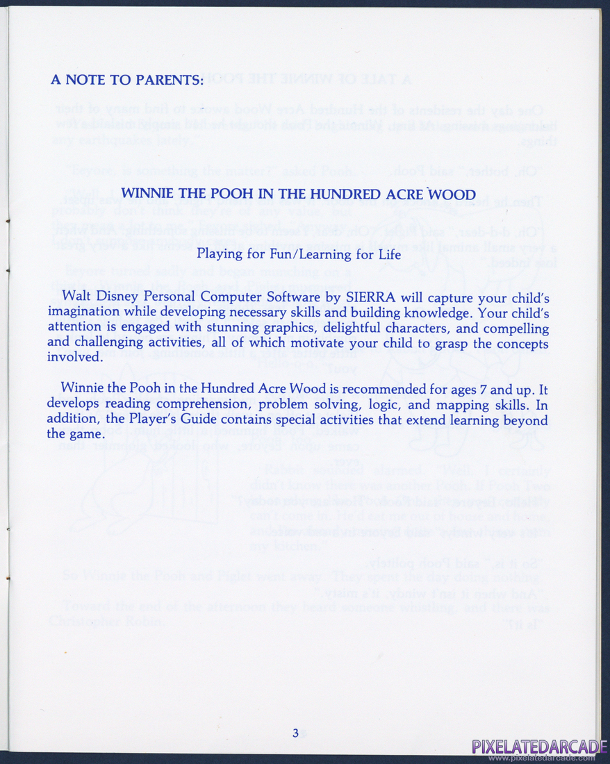 Winnie the Pooh in the Hundred Acre Wood: Instruction Manual - Page 3