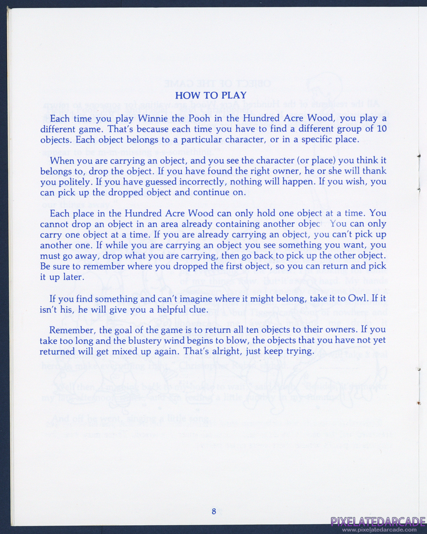 Winnie the Pooh in the Hundred Acre Wood: Instruction Manual - Page 8