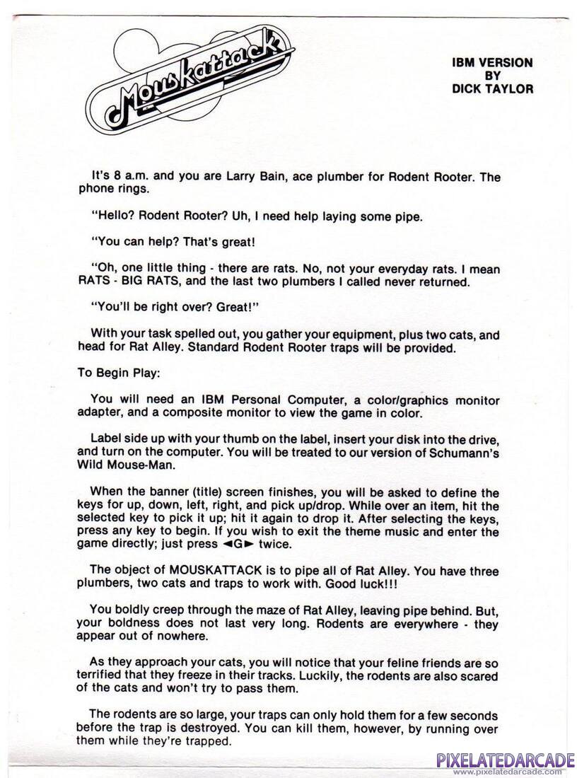 Mouskattack: Instruction Manual - Page 2
