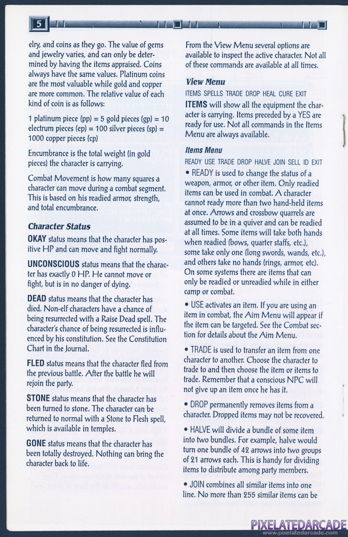 Gateway to the Savage Frontier: Rule Book - Page 5