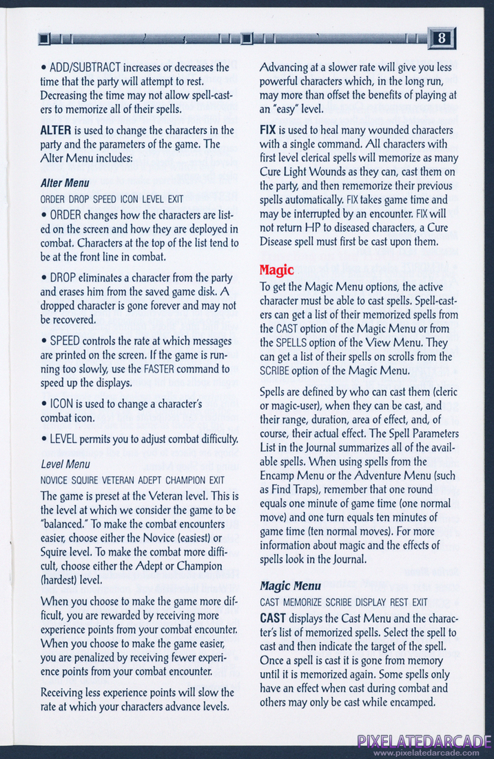 Gateway to the Savage Frontier: Rule Book - Page 8