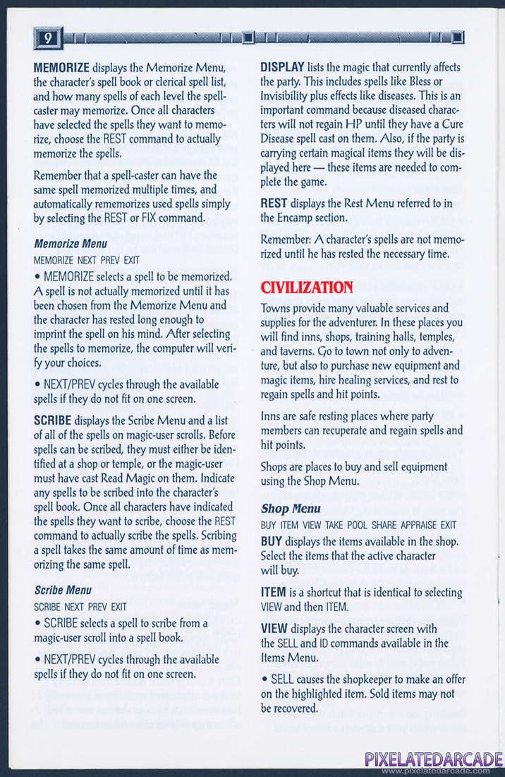 Gateway to the Savage Frontier: Rule Book - Page 9