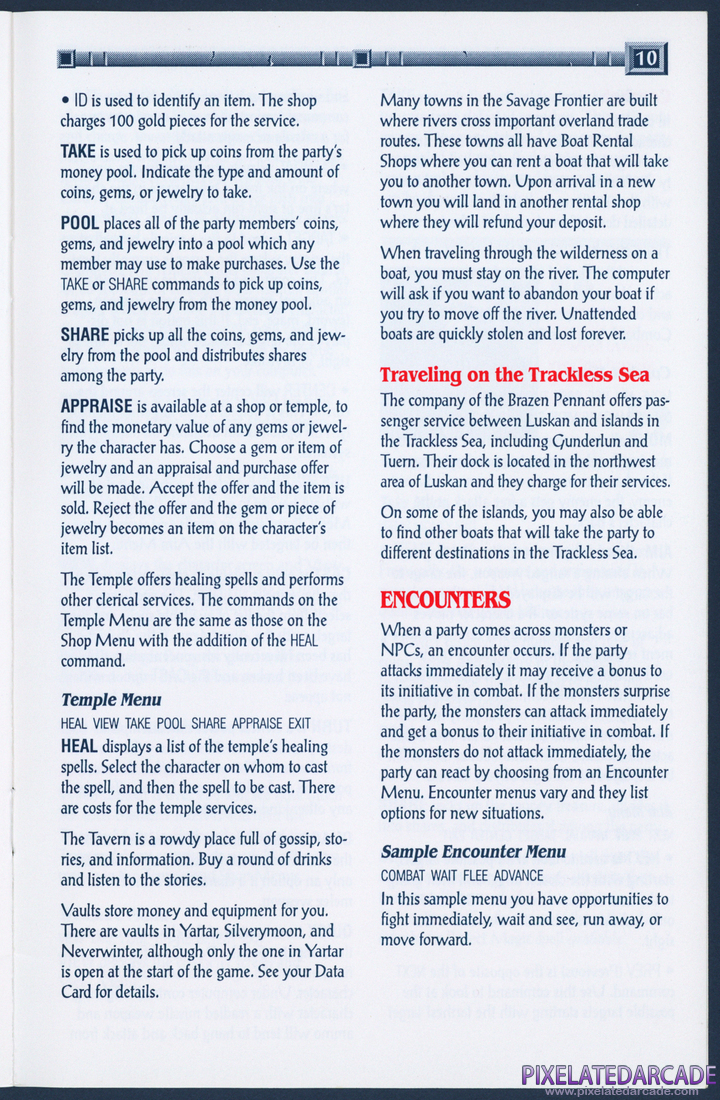 Gateway to the Savage Frontier: Rule Book - Page 10