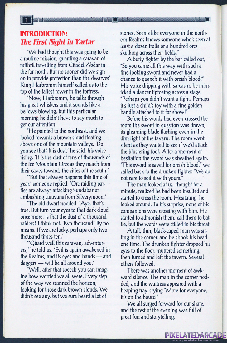 Gateway to the Savage Frontier: Adventurer's Journal - Page 1