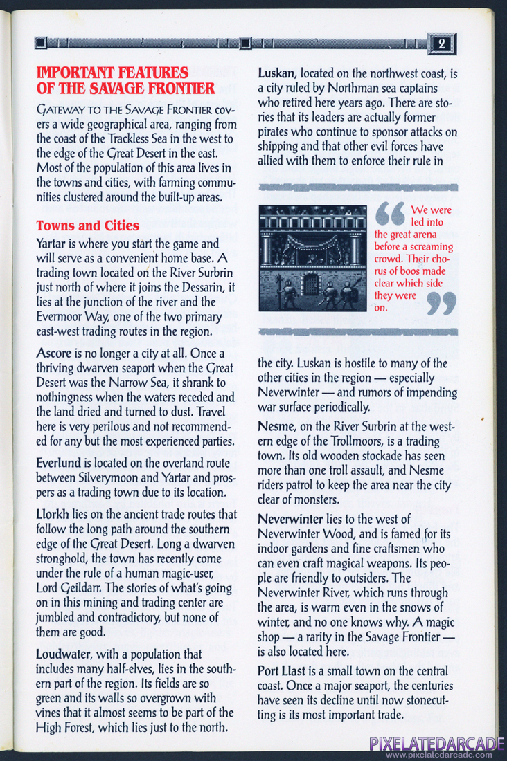 Gateway to the Savage Frontier: Adventurer's Journal - Page 2