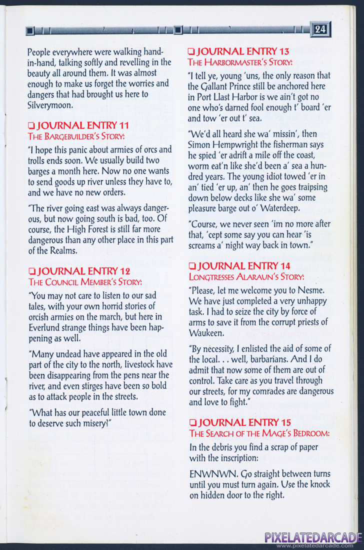 Gateway to the Savage Frontier: Adventurer's Journal - Page 24