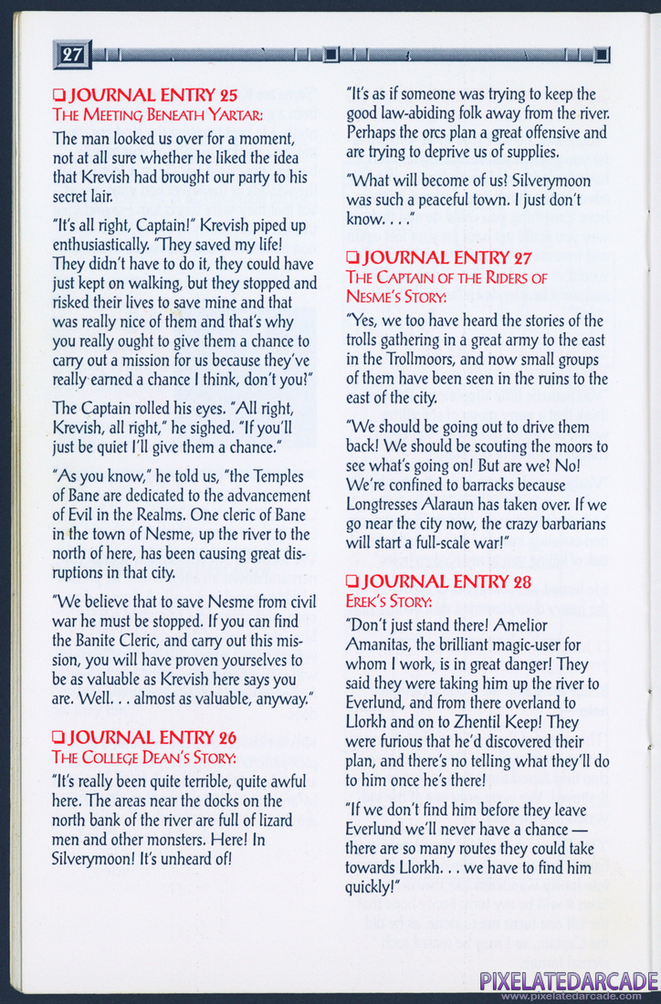 Gateway to the Savage Frontier: Adventurer's Journal - Page 27
