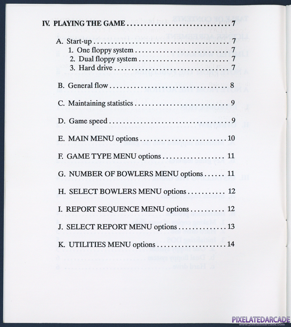 APBA Pro Bowling: Instruction Manual - Page 6