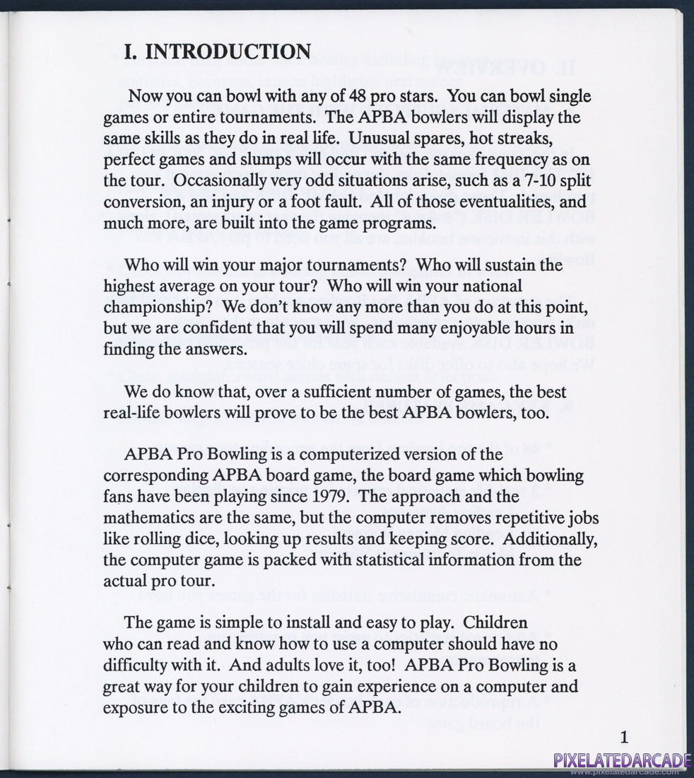 APBA Pro Bowling: Instruction Manual - Page 8