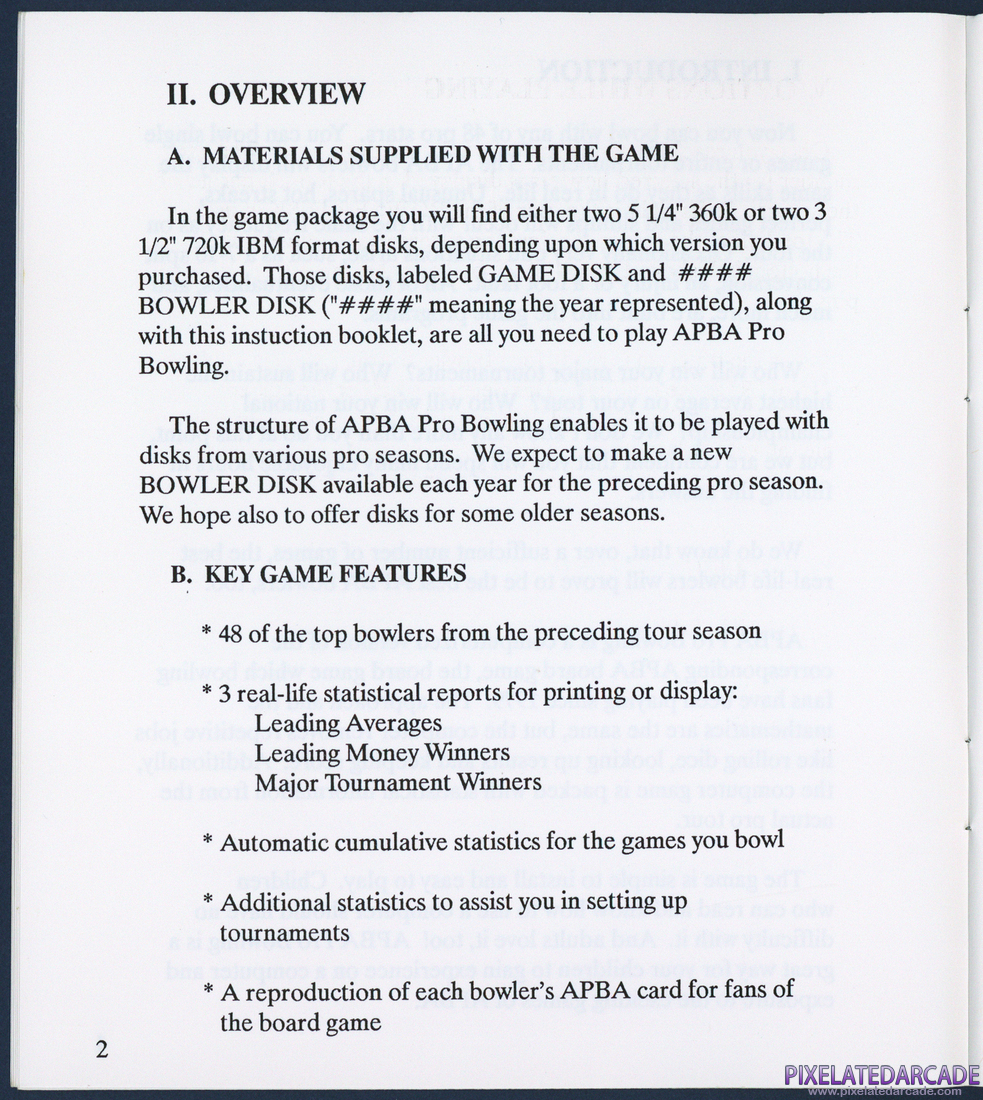 APBA Pro Bowling: Instruction Manual - Page 9
