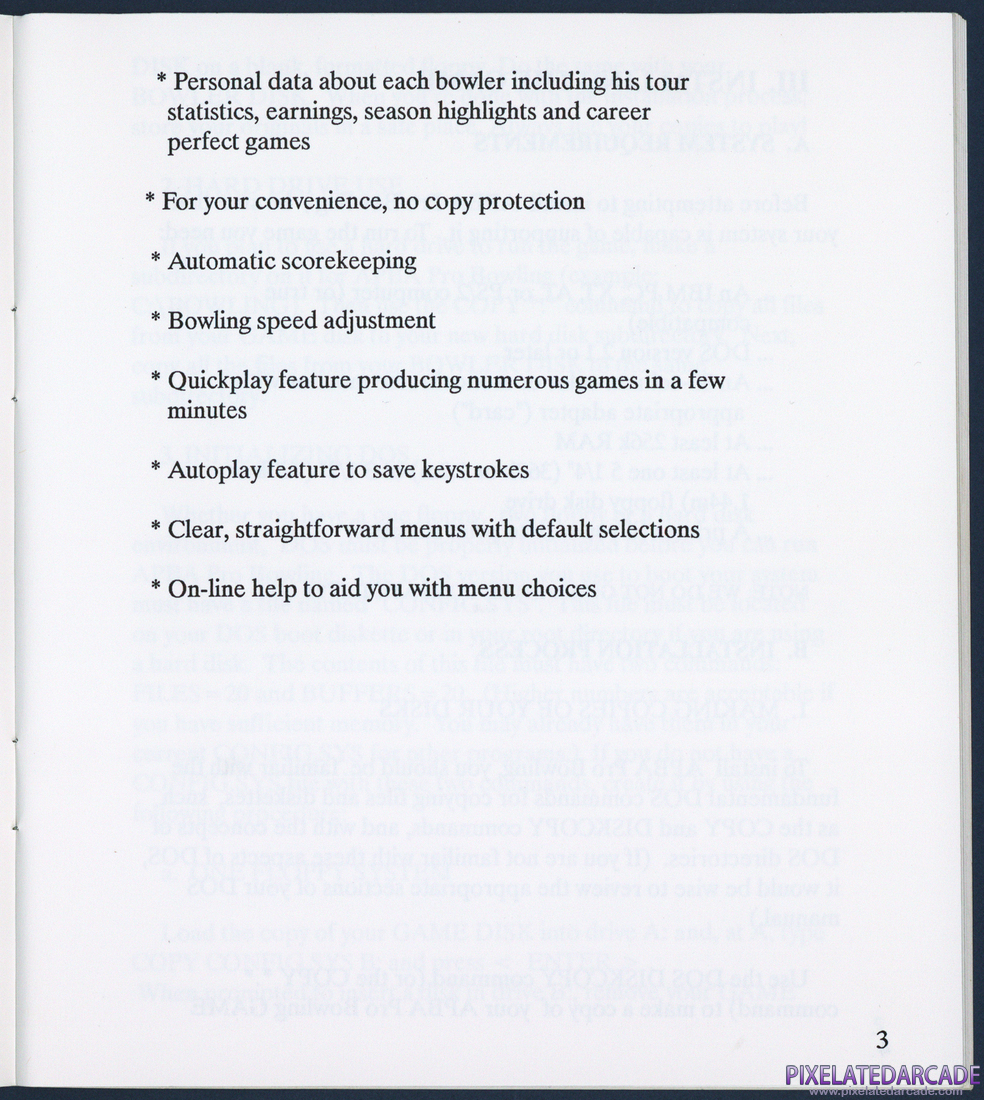APBA Pro Bowling: Instruction Manual - Page 10