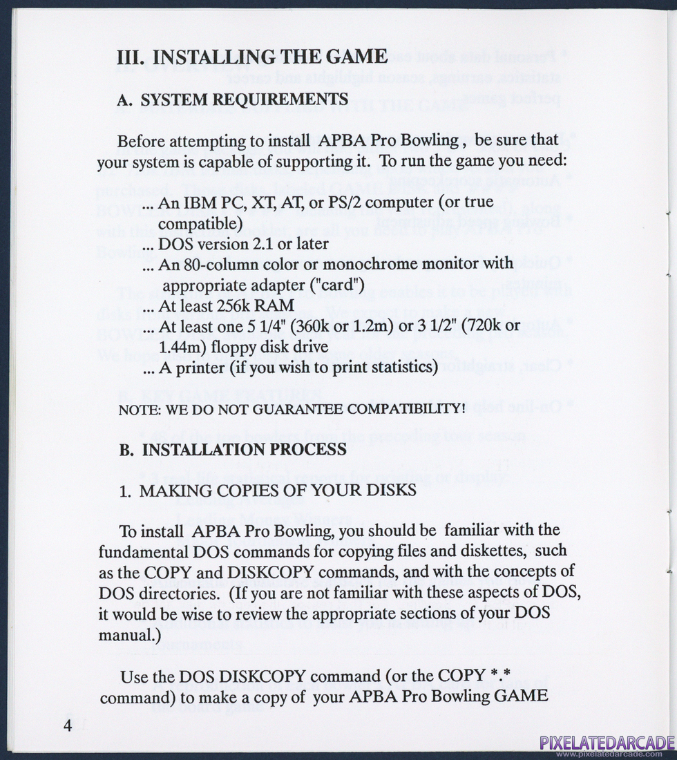 APBA Pro Bowling: Instruction Manual - Page 11