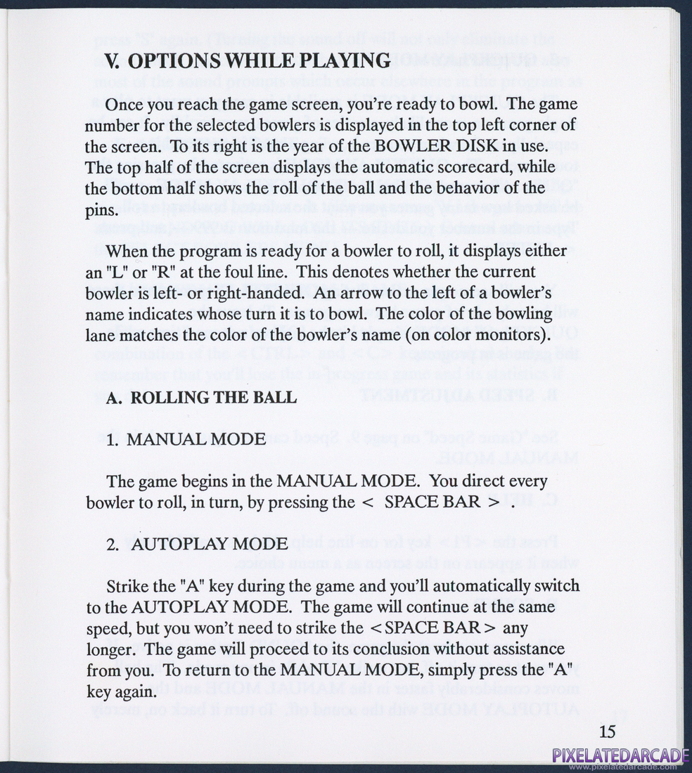 APBA Pro Bowling: Instruction Manual - Page 22