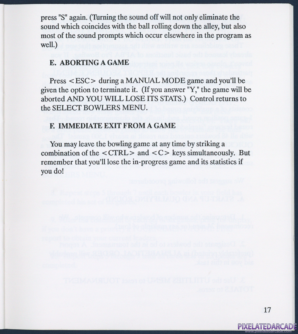 APBA Pro Bowling: Instruction Manual - Page 24
