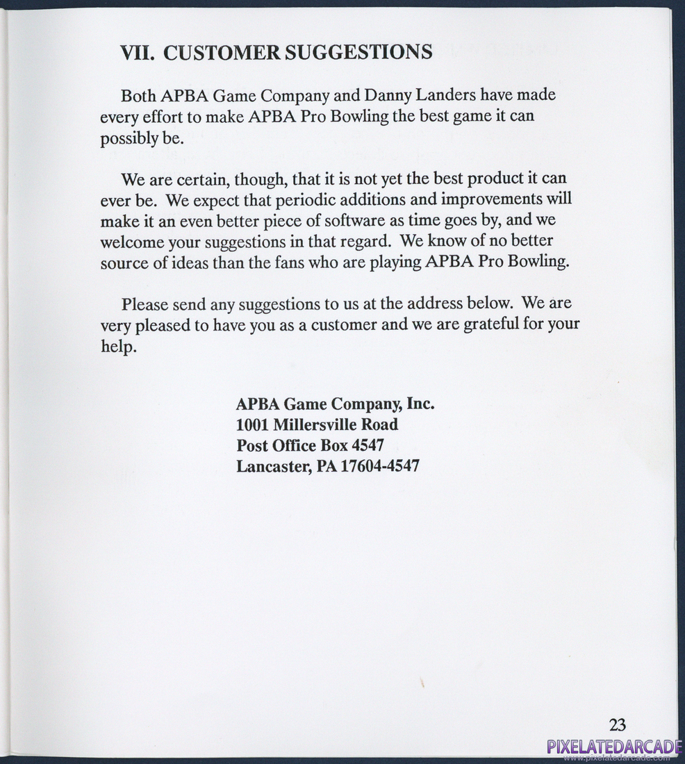 APBA Pro Bowling: Instruction Manual - Page 30