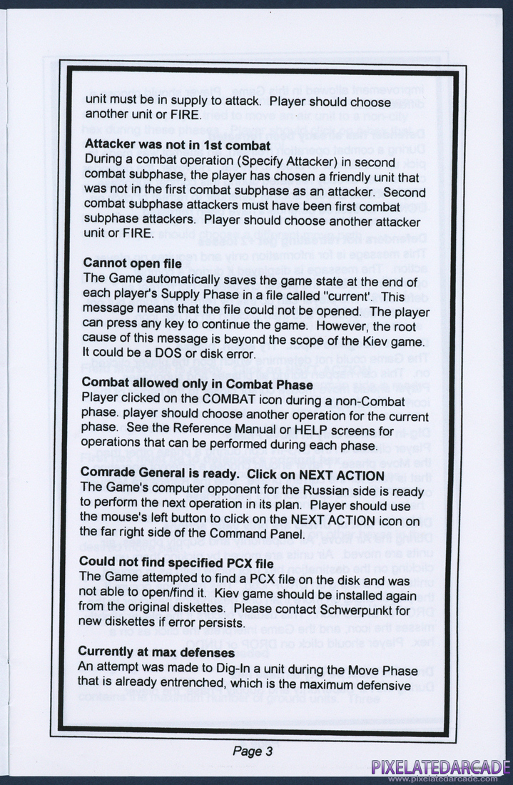Kiev: Status and Error Messages - Page 3