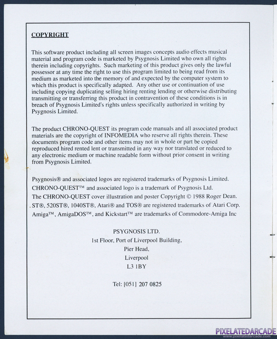 Chrono Quest: Instruction Manual - Page 2