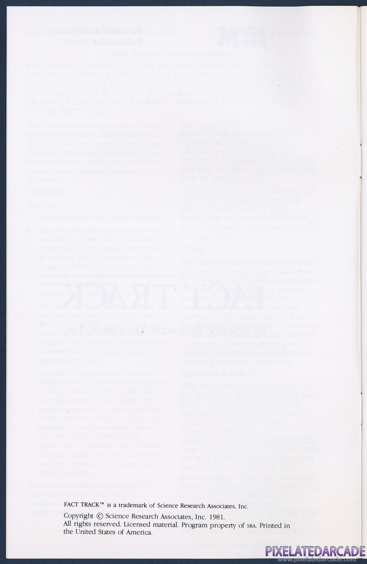 Fact Track: Instruction Manual - Copyright
