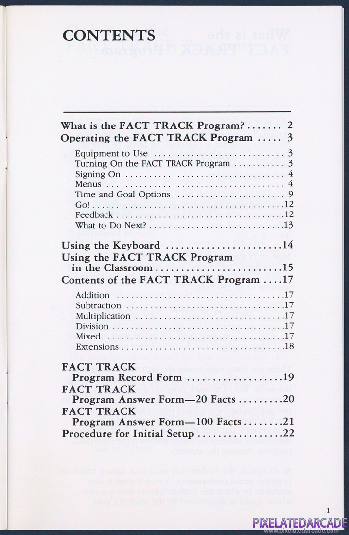 Fact Track: Instruction Manual - Page 1
