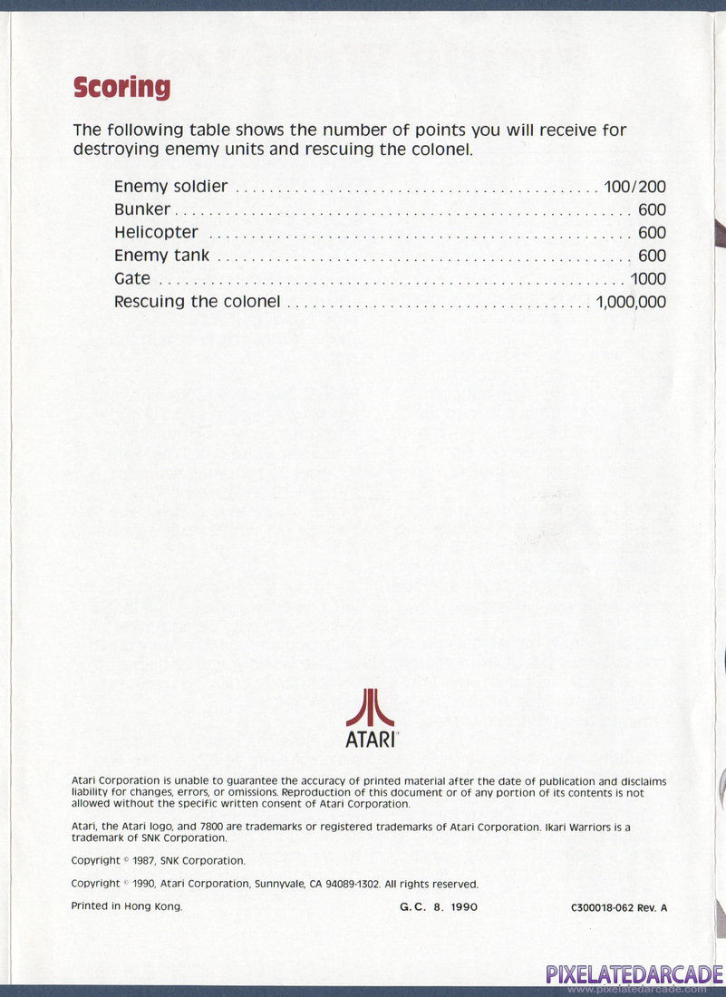Ikari Warriors: Instruction Manual - Page 6