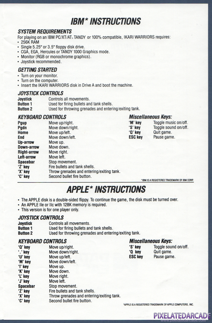 Ikari Warriors: Instruction Manual - Page 3