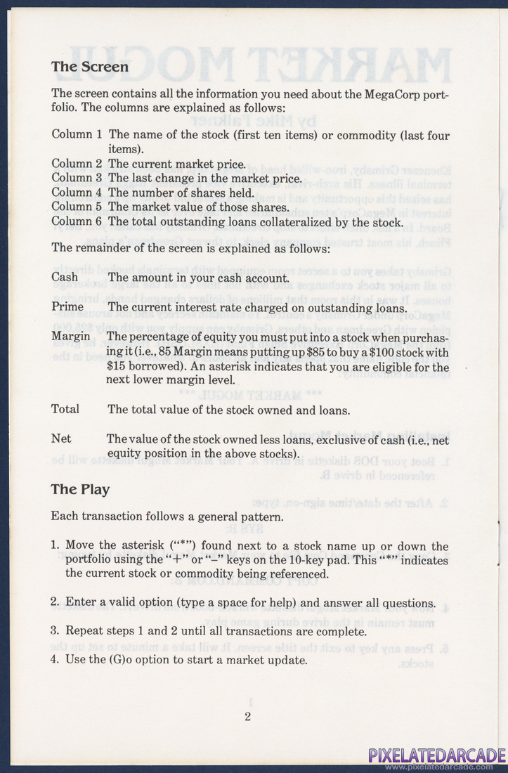 Market Mogul: Instruction Manual - Page 2
