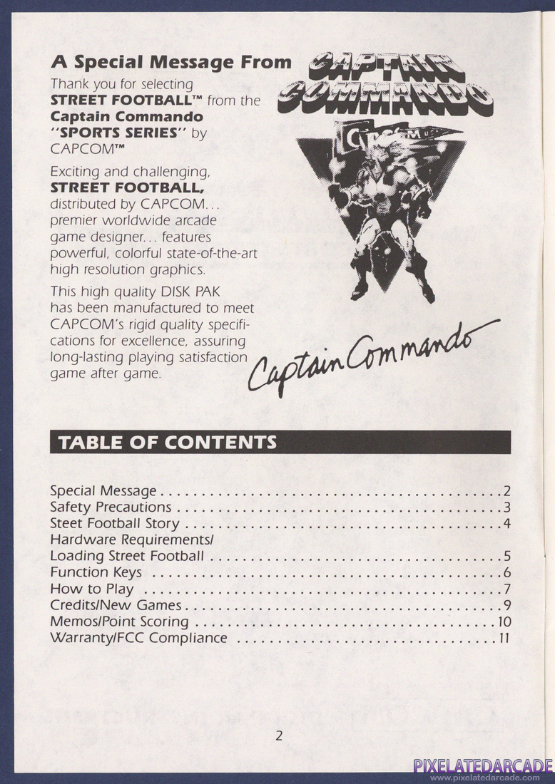 Street Football: Instruction Manual - Page 2