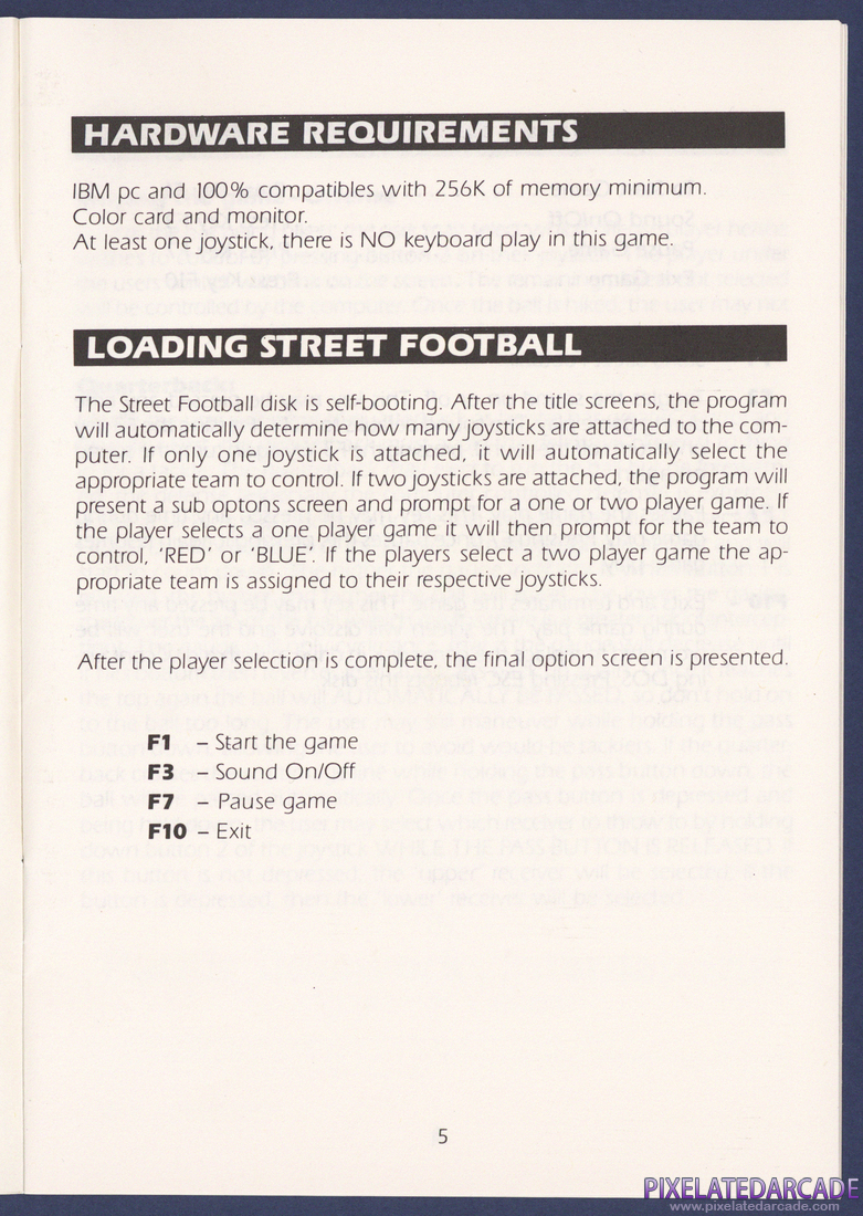 Street Football: Instruction Manual - Page 5