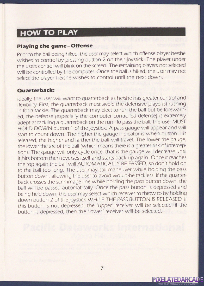 Street Football: Instruction Manual - Page 7