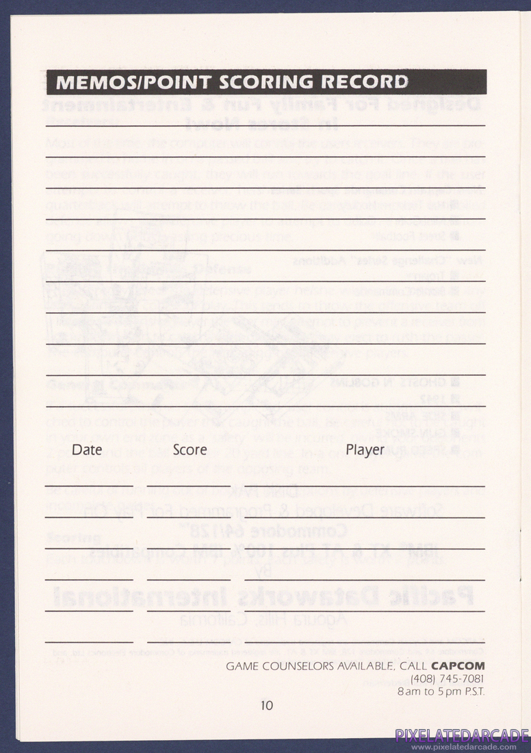 Street Football: Instruction Manual - Page 10