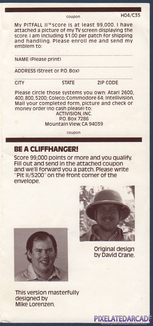 Pitfall II: Lost Caverns: Instruction Manual - Page 3
