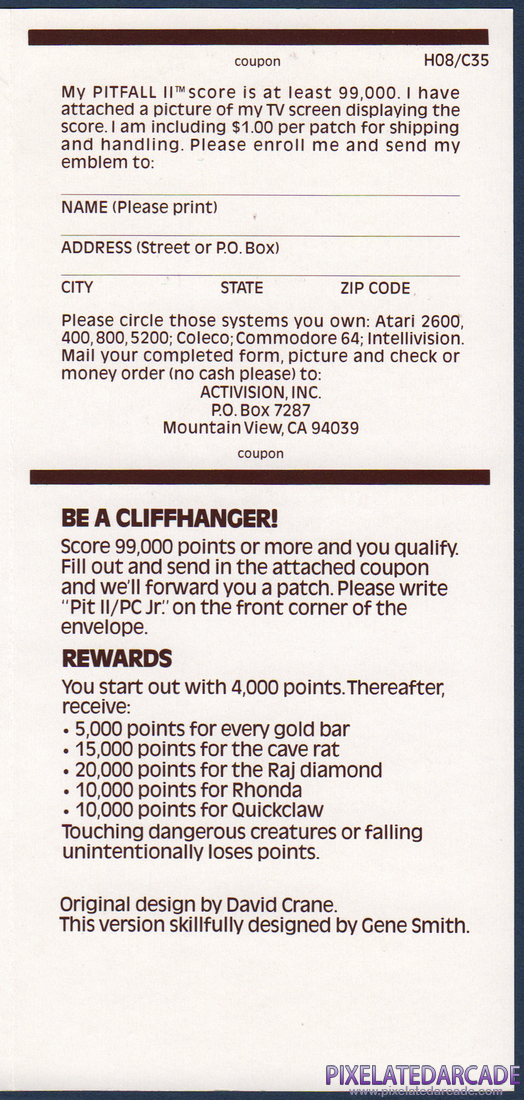 Pitfall II: Lost Caverns: Instruction Manual - Page 3