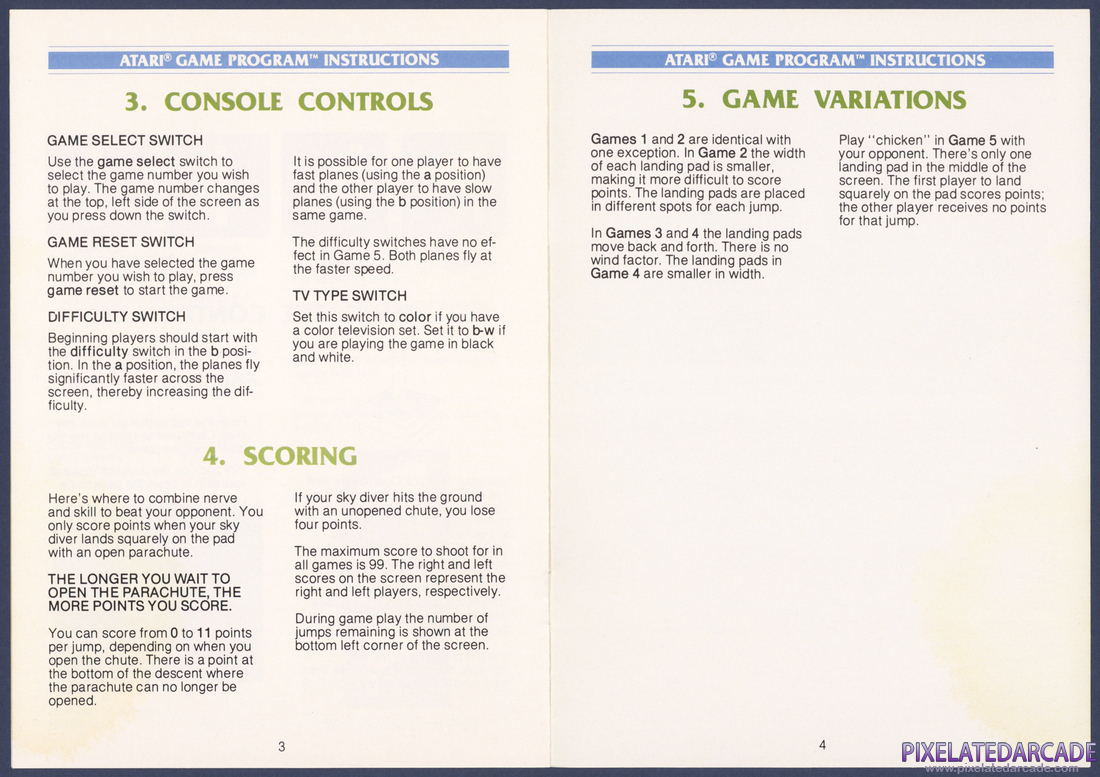 Skydiver: Instruction Manual - Page 4