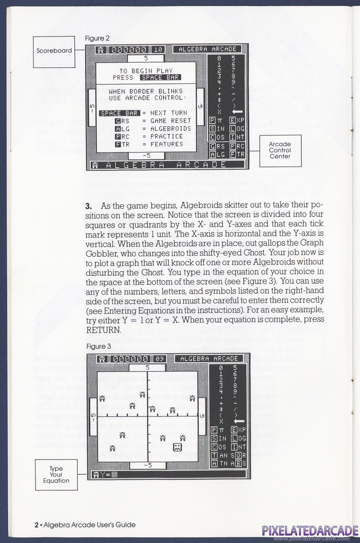 Algebra Arcade: Instruction Manual - Page 2
