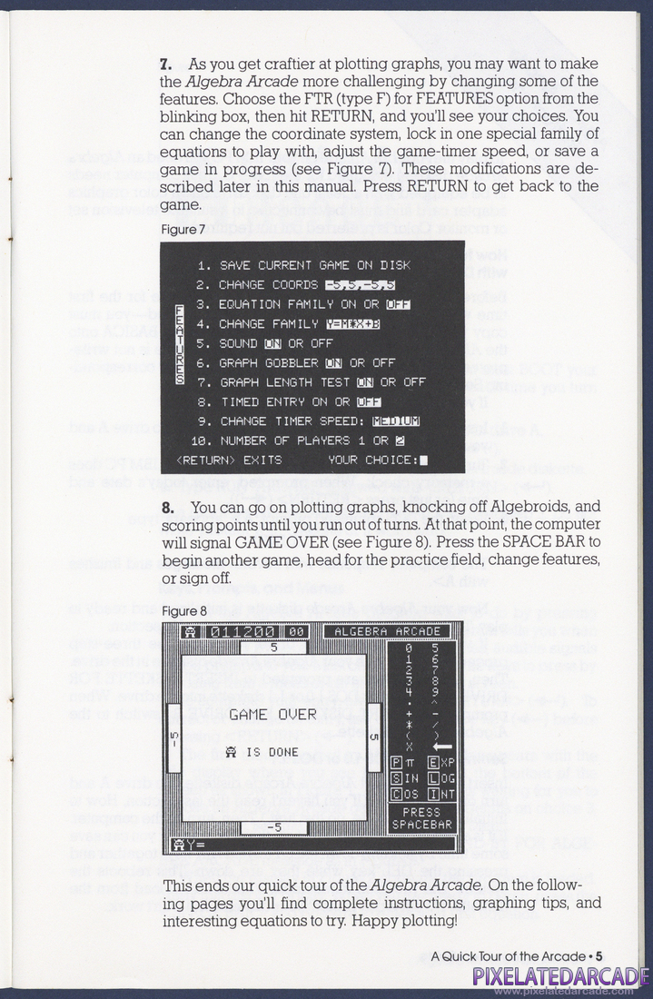 Algebra Arcade: Instruction Manual - Page 5