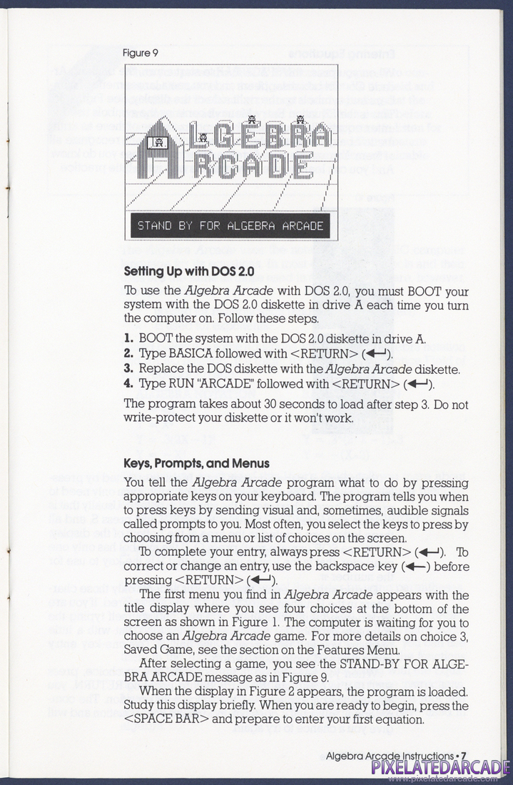 Algebra Arcade: Instruction Manual - Page 7
