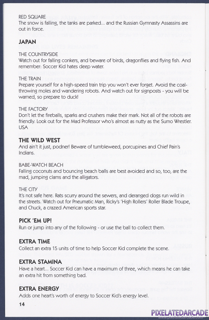 Soccer Kid: Instruction Manual - Page 14