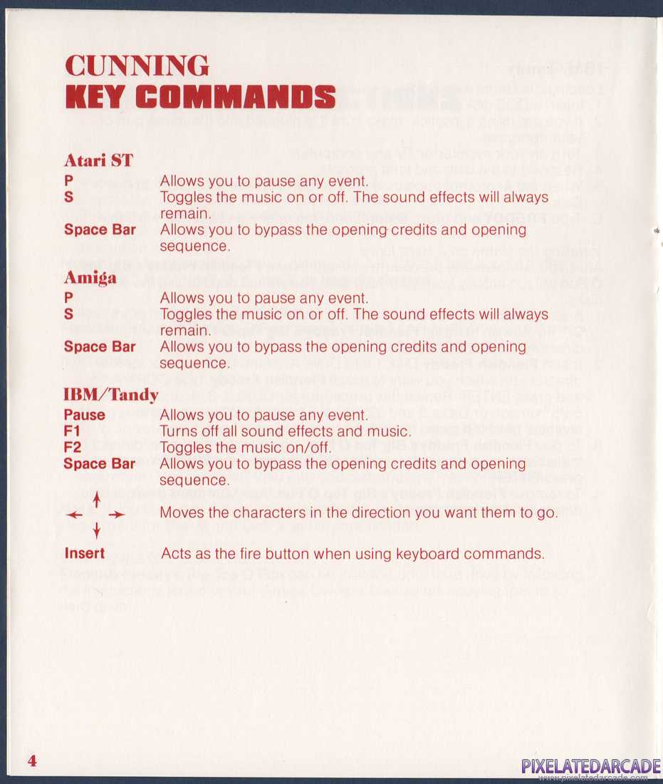 Fiendish Freddy's Big Top O' Fun: Fiendish Freddy's Big Top O' Fun Instruction Manual - Page 6