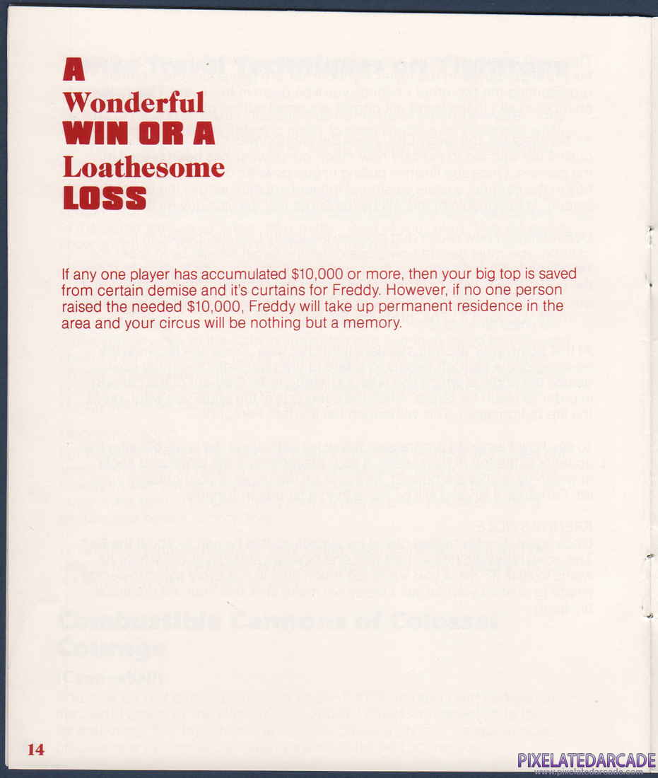 Fiendish Freddy's Big Top O' Fun: Fiendish Freddy's Big Top O' Fun Instruction Manual - Page 16
