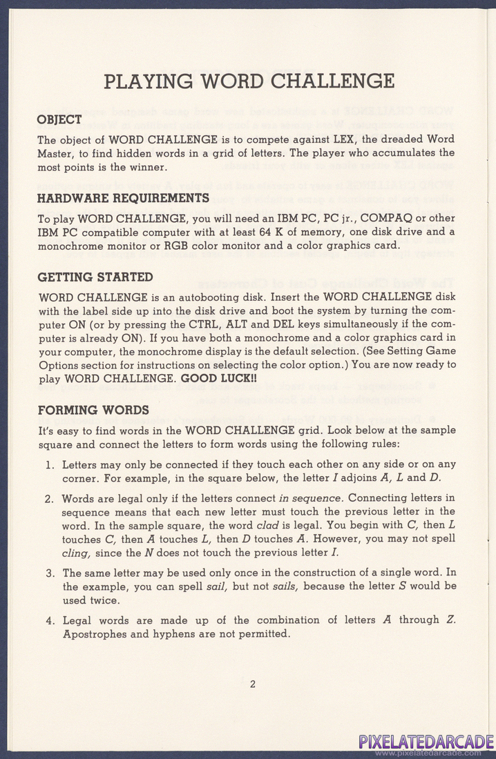 Word Challenge: Instruction Manual - Page 5