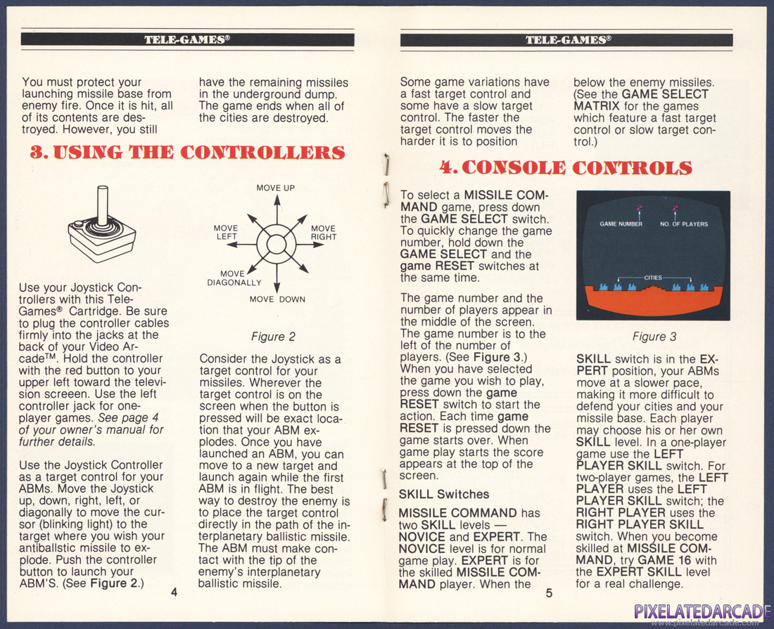 Missile Command: Instruction Manual - Pages 4 - 5