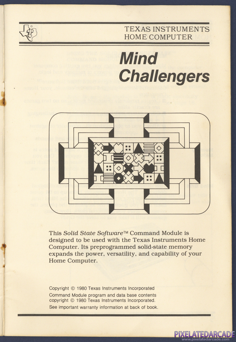 Mind Challengers: Instruction Manual - Page 1