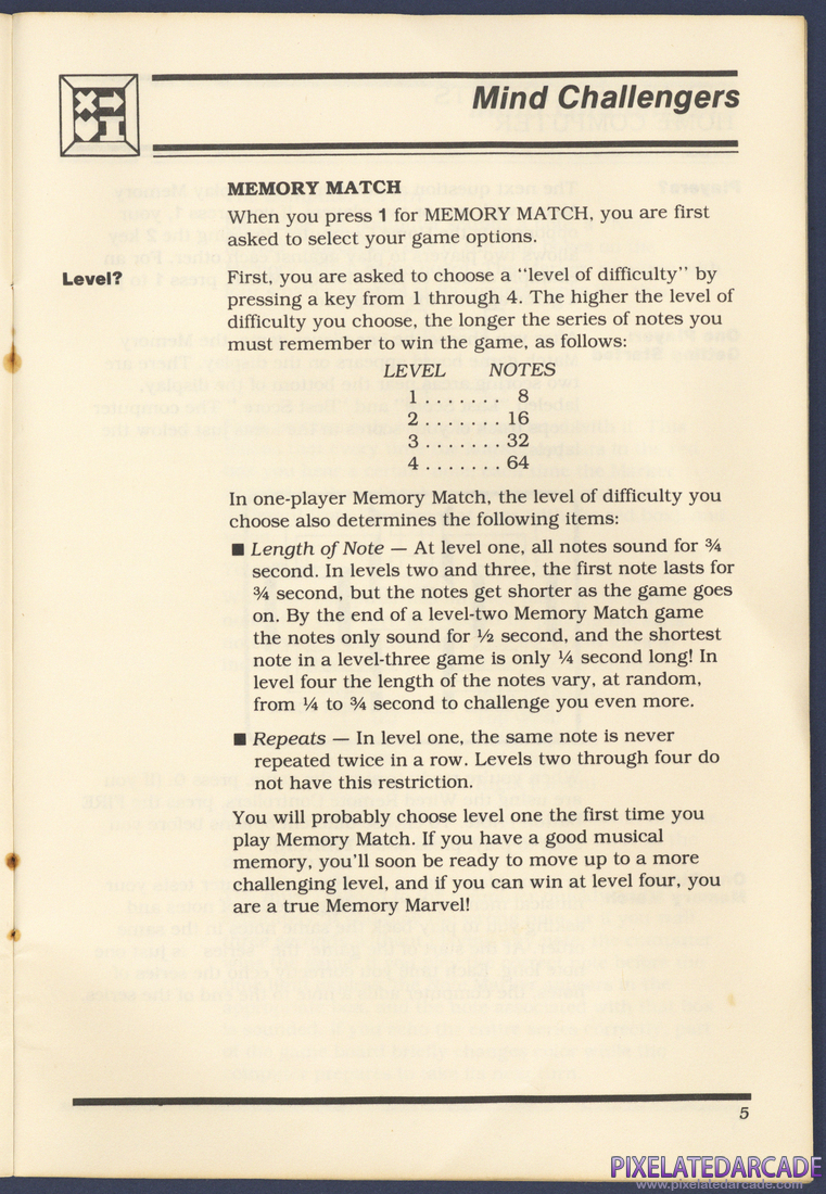 Mind Challengers: Instruction Manual - Page 5