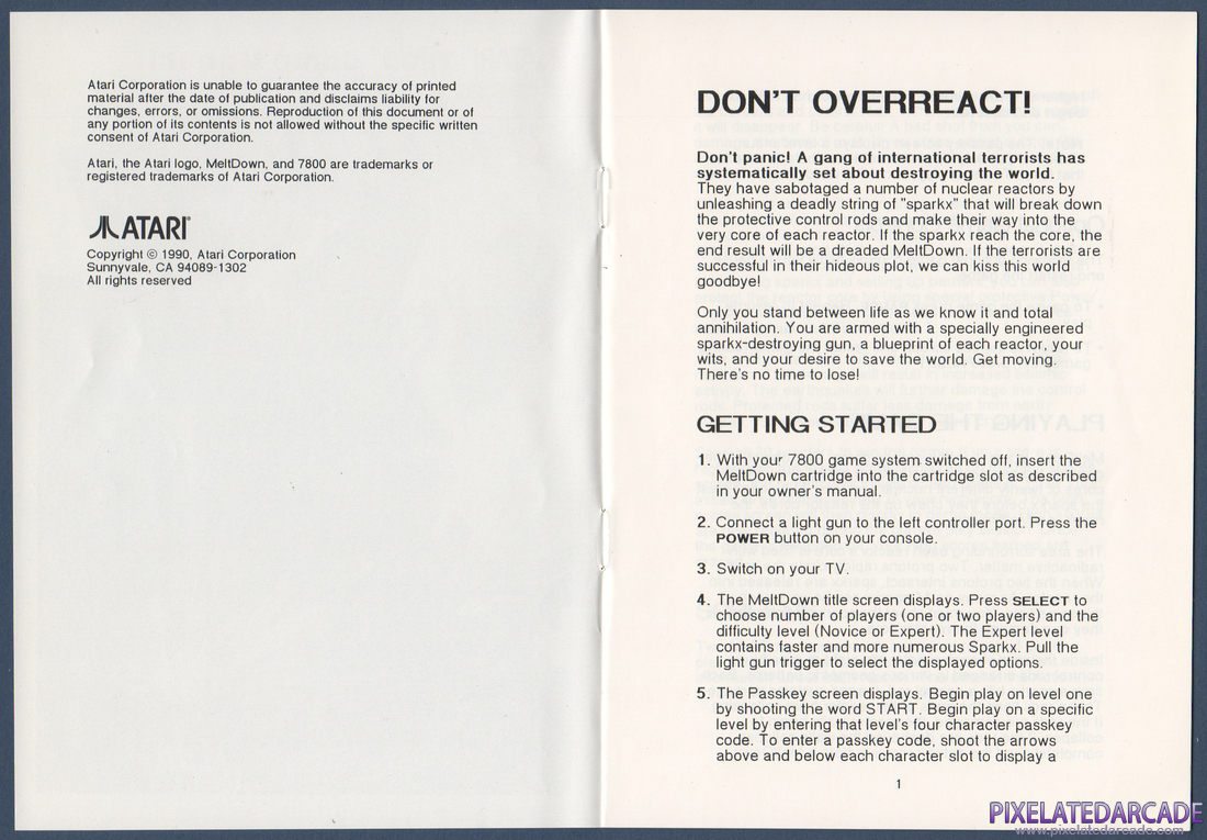 Meltdown: Instruction Manual - Page 2