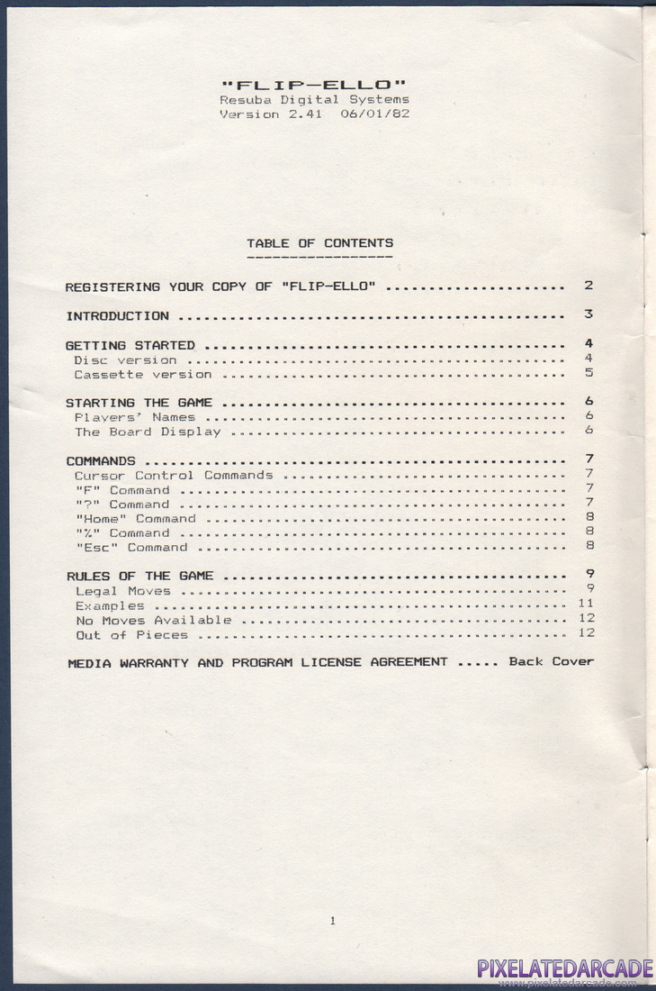 FLIP-ELLO: FLIP-ELLO Instruction Manual - Page 2