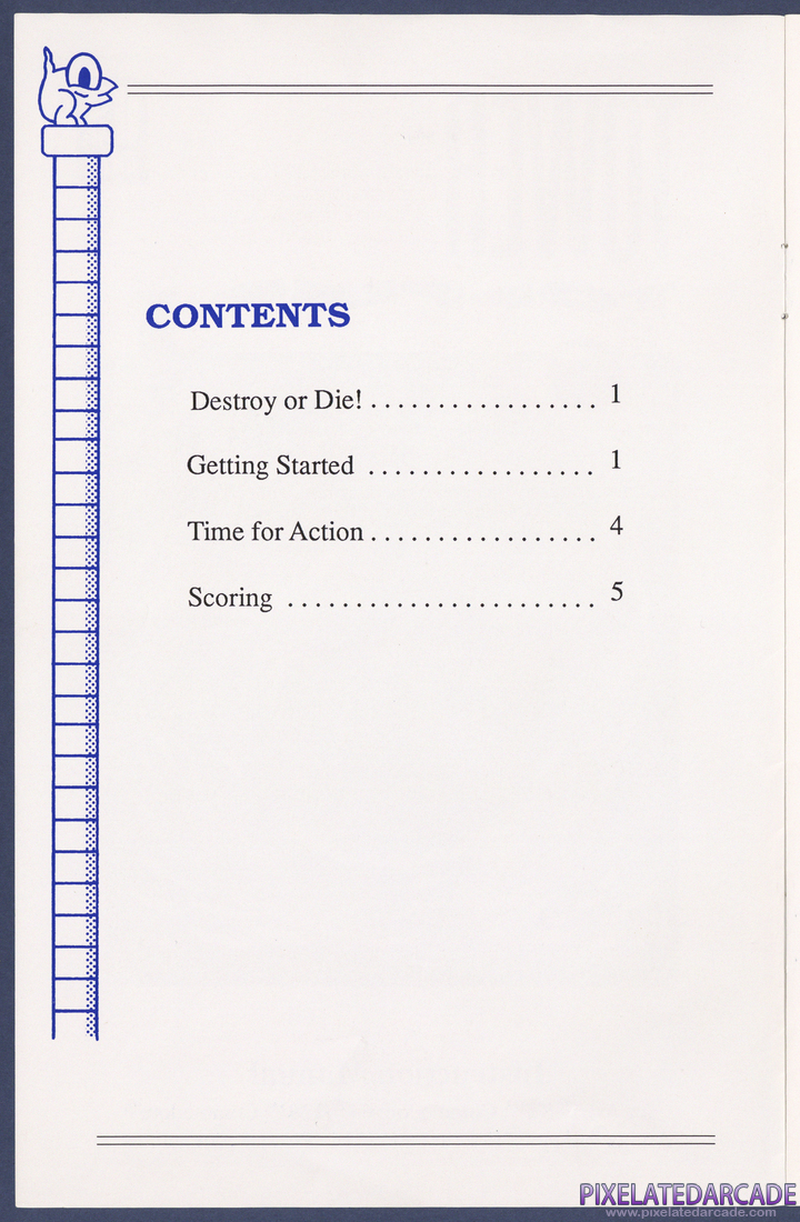 Tower Toppler: Instruction Manual - Table of Contents