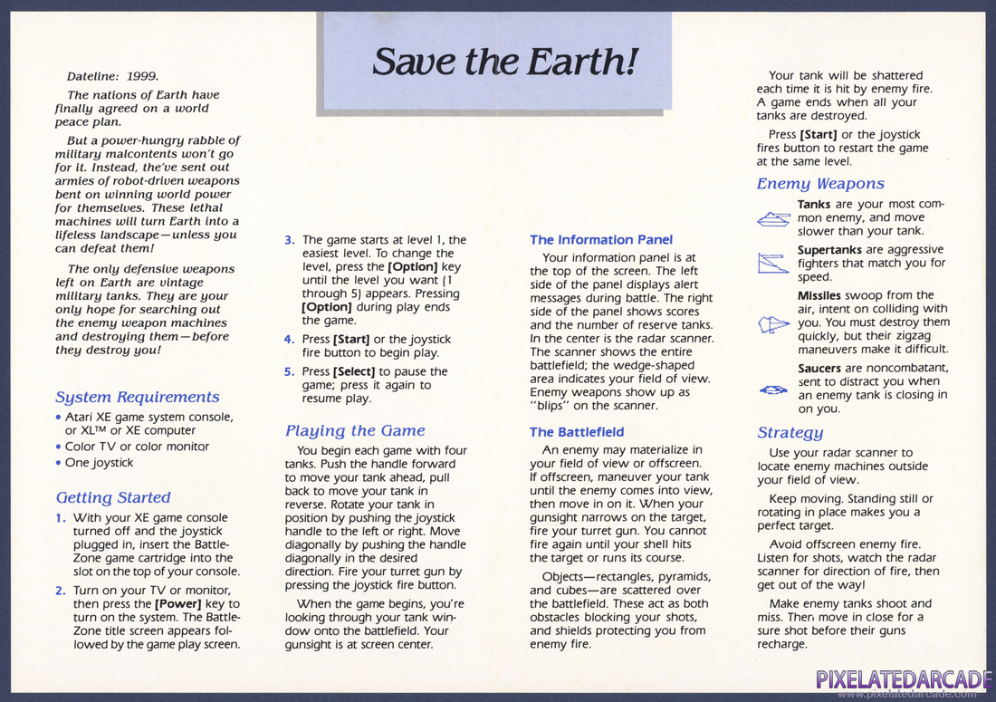 Battlezone: Instruction Manual - Page 2