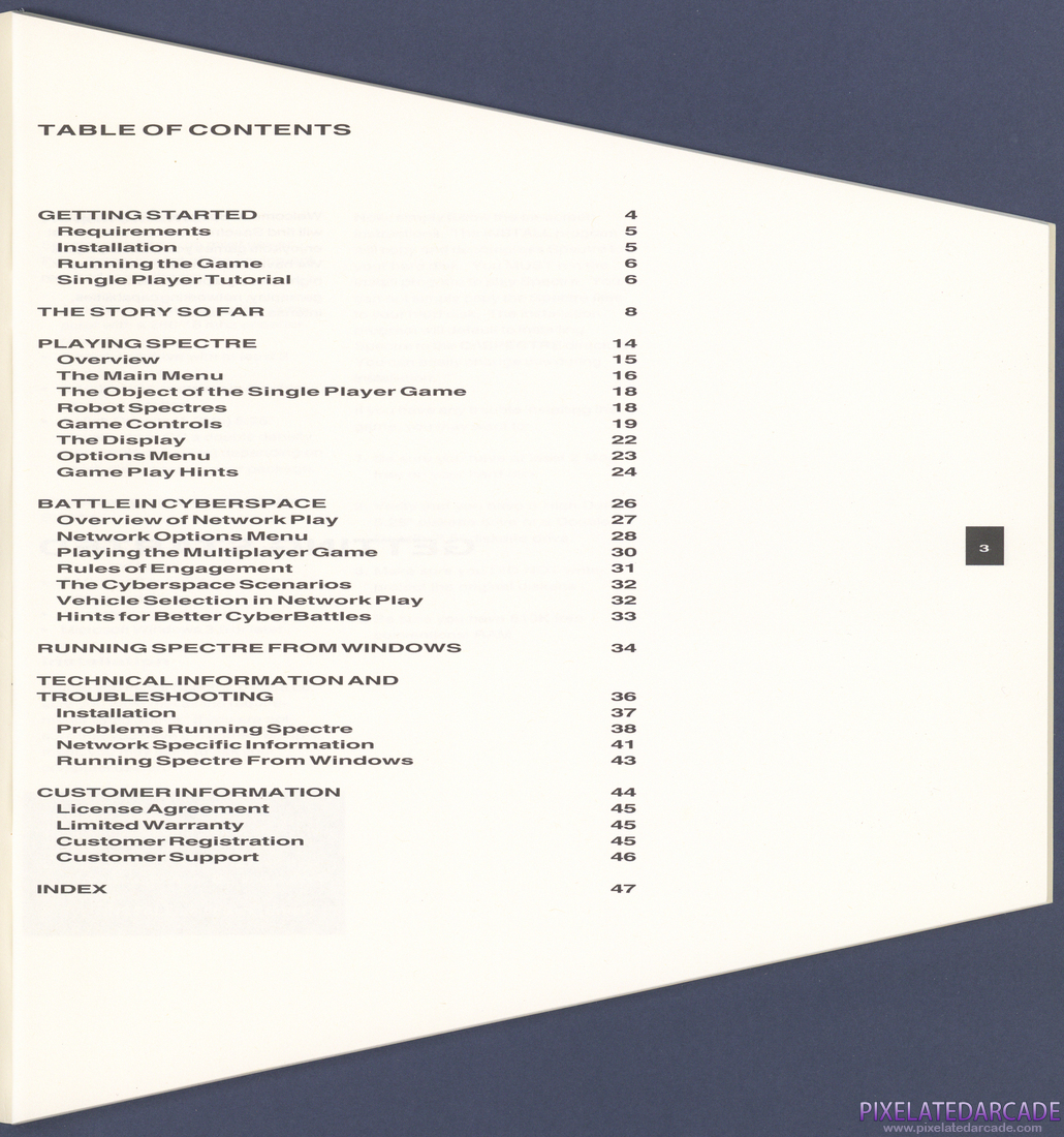Spectre: Instruction Manual - Page 3
