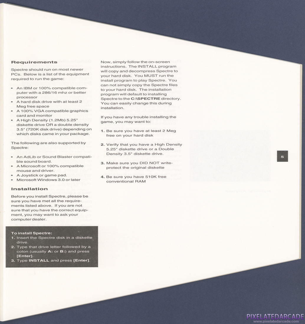 Spectre: Instruction Manual - Page 5